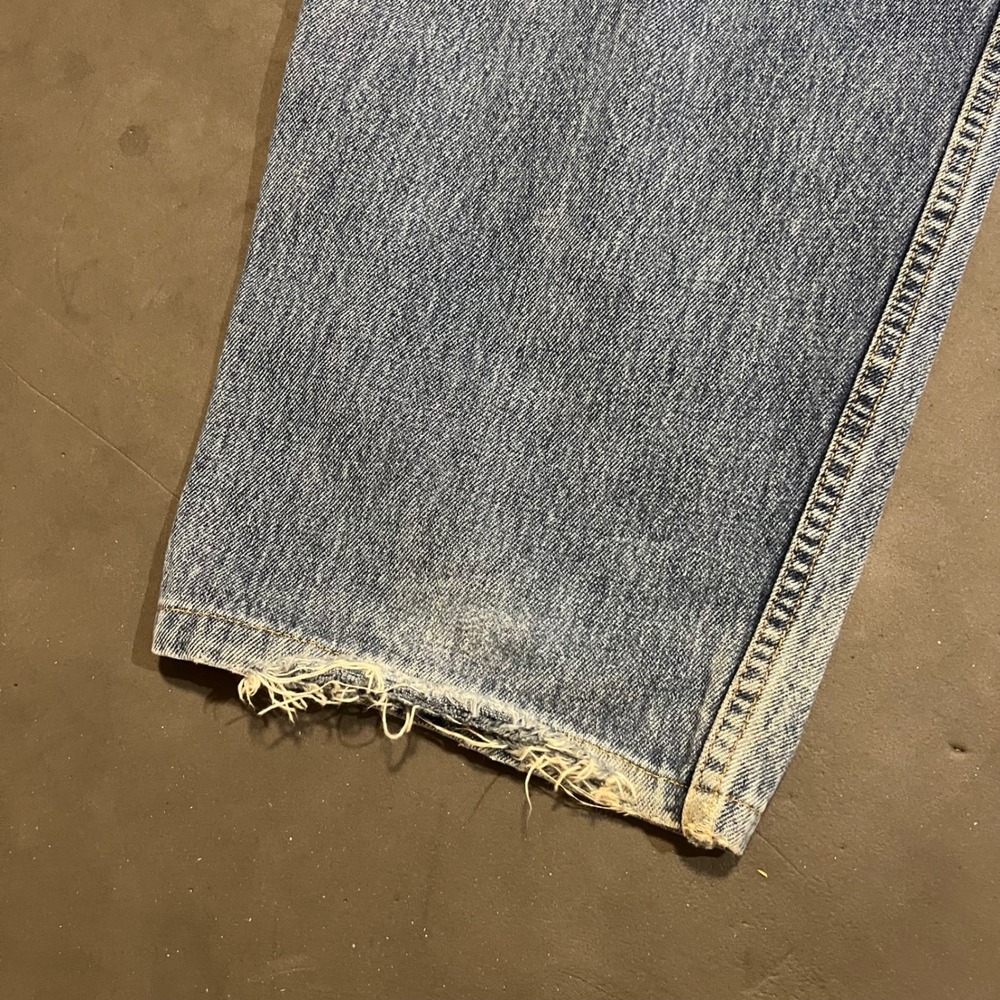 Vintage Levis 535 Eurofit Straight Leg Jeans Mens 36x30 Baggy Light‎ Wash Denim - Picture 5 of 9